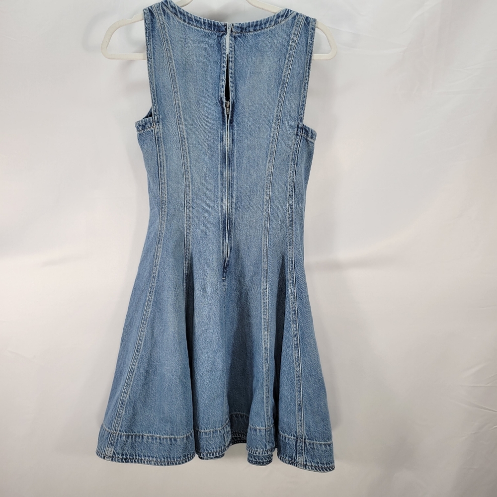Madewell Circle Mini Dress Airy Denim NV344 Size XS NWT - Picture 5 of 9